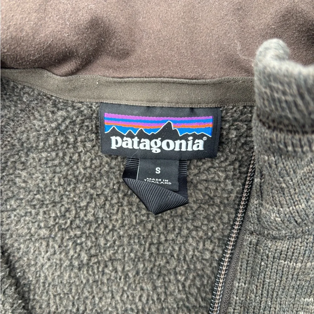 Patagonia Better Sweater 1/4 Zip Fleece Jacket Brown Small Pullover‎